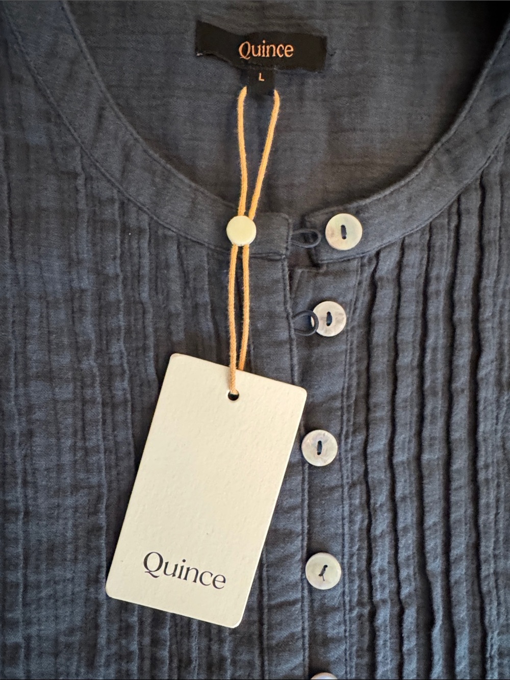 Quince 100% Organic Cotton Gauze Sleeveless Swing Dress - Picture 3 of 5